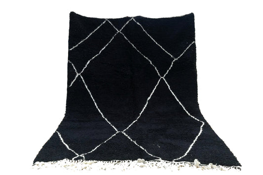 Beni Ourain diamond pattern black from 60x90 cm